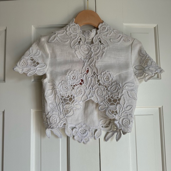 BNWT Cult Gaia Fillipa Embroidered Top - Picture 5 of 8